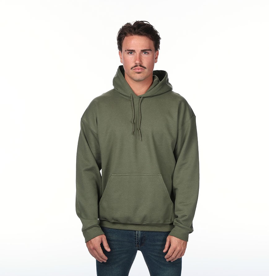 Pullover Hoodie in Military Green