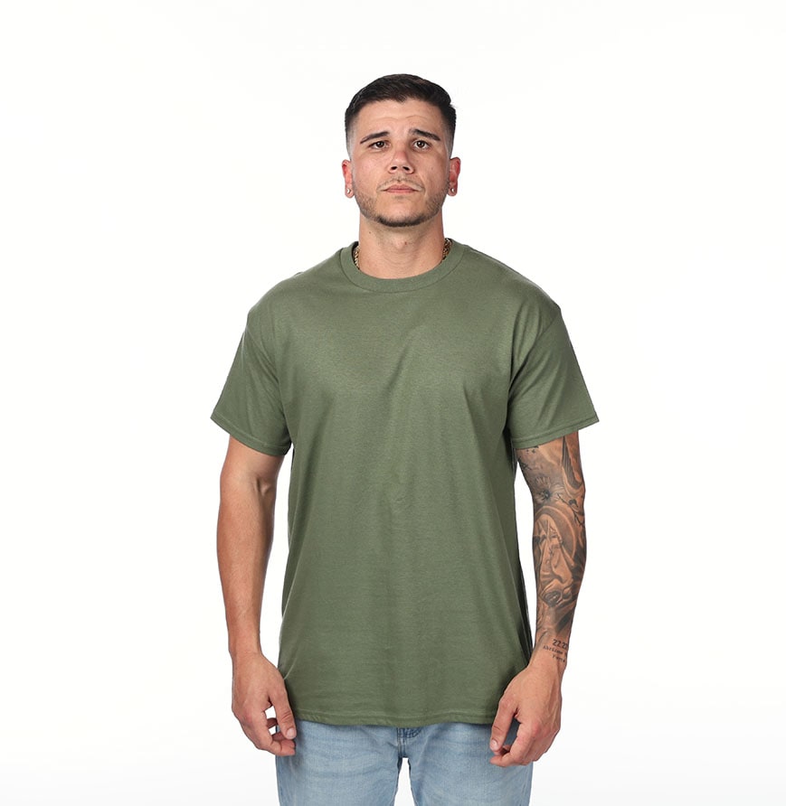 Classic Cotton Tee in Military Green